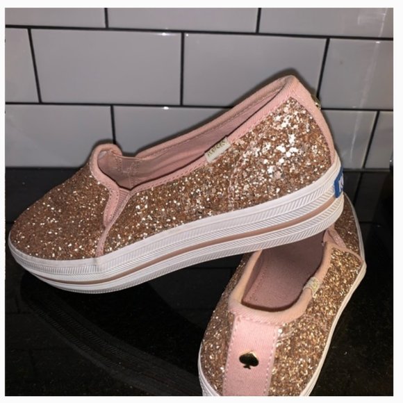 KATE SPADE keds triple decker glitter pink shoes 6 - Picture 10 of 12